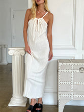 Load image into Gallery viewer, Beck Ruched Maxi Dress in Beige
