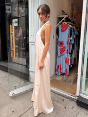 Vivienne Halter Maxi Dress in Ivory