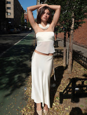 Swan Maxi Skirt in Cream
