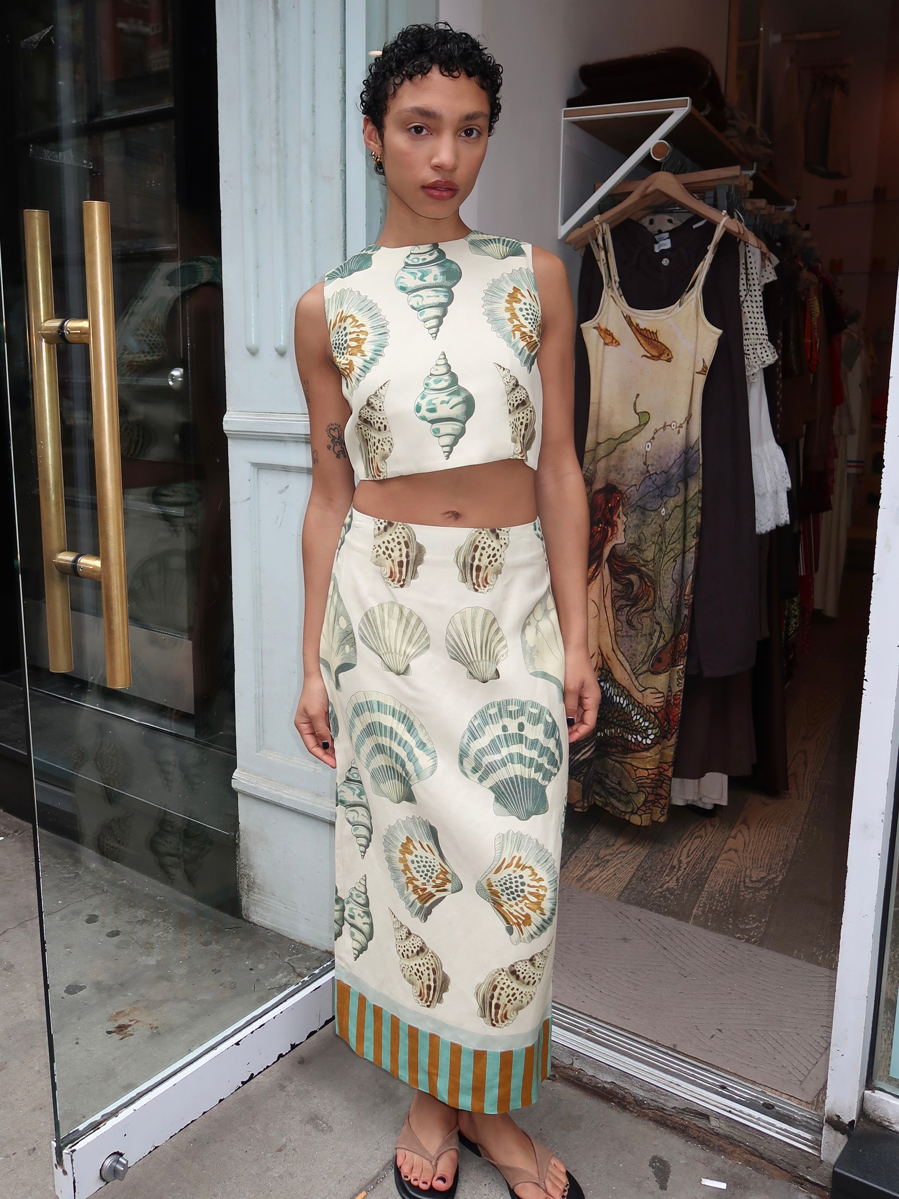 Lynne Skirt in Somers Shell Cream