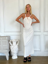 Load image into Gallery viewer, Beck Ruched Maxi Dress in Beige
