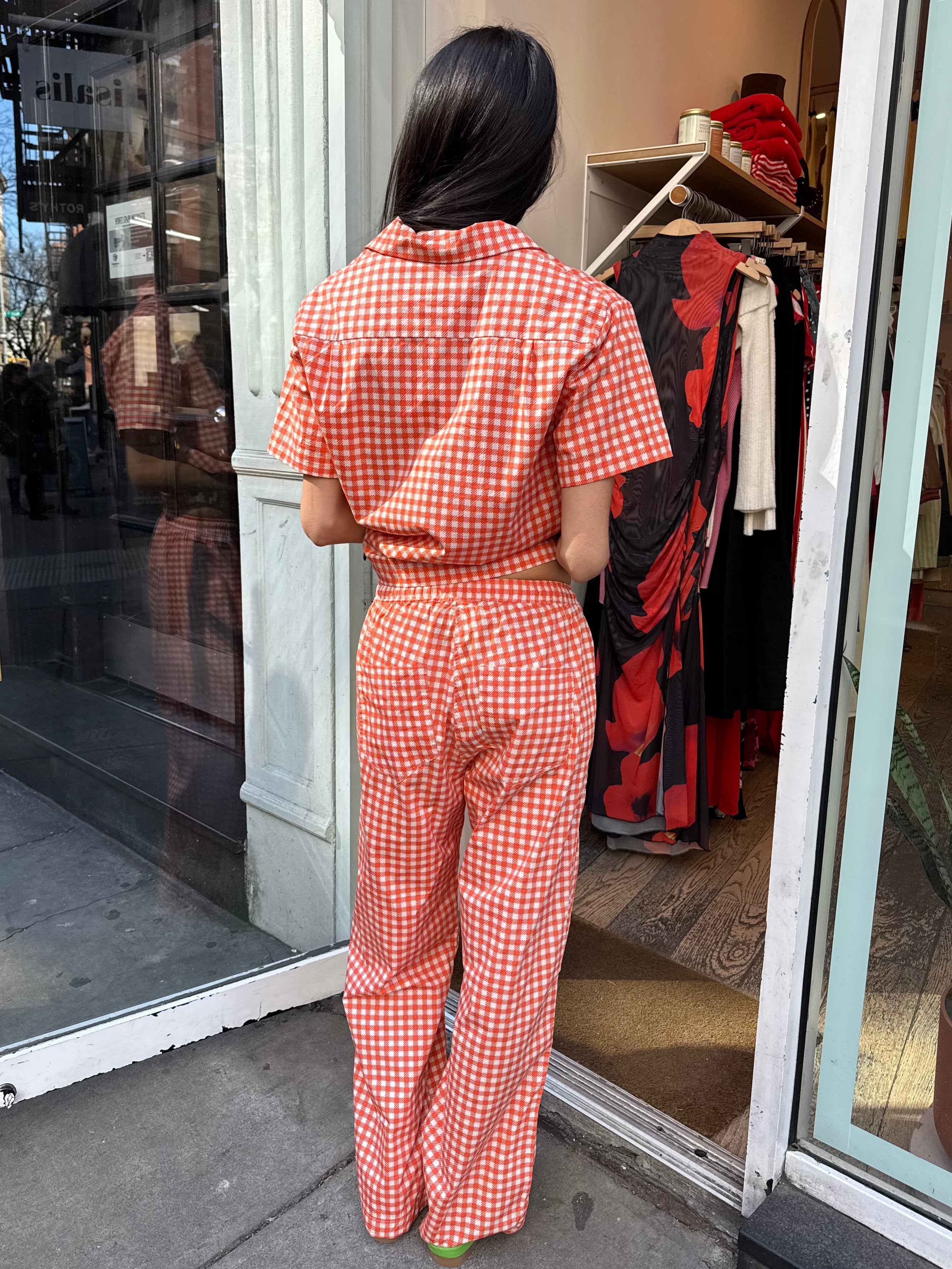 Resort Set in Gingham/Red