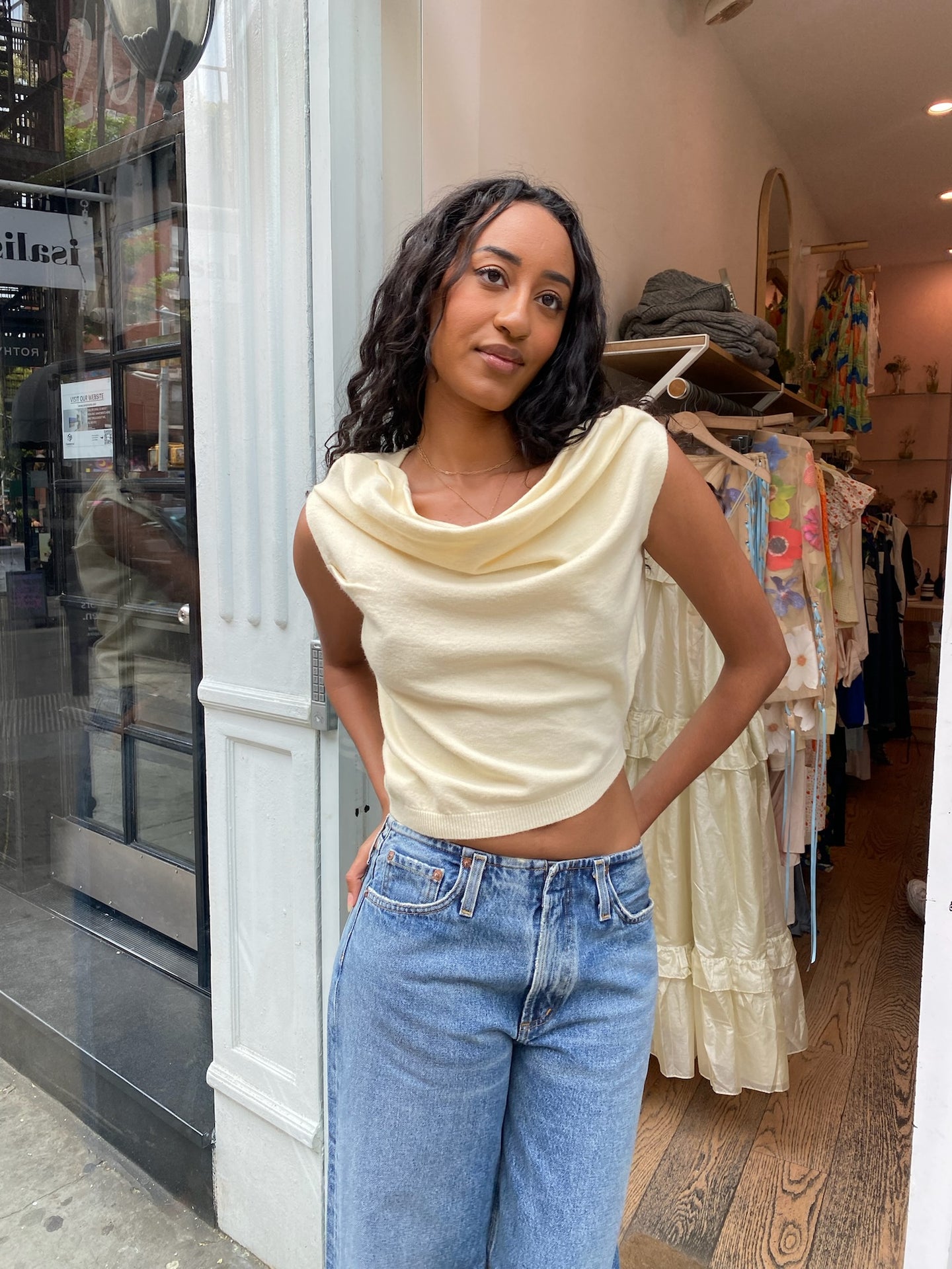 Devin Sweater in Cream