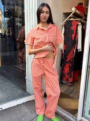 Resort Set in Gingham/Red