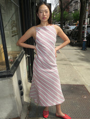 Lison Dress in Watermelon Stripe