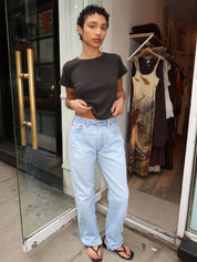 Relaxed Split Jean in Light/Medium