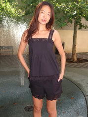Cristina Top in Mila Lace Black
