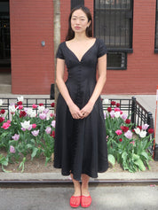 Delphine Midi Dress in Black