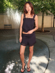 Cristina Short in Mia Lace Black