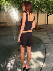 Cristina Short in Mia Lace Black