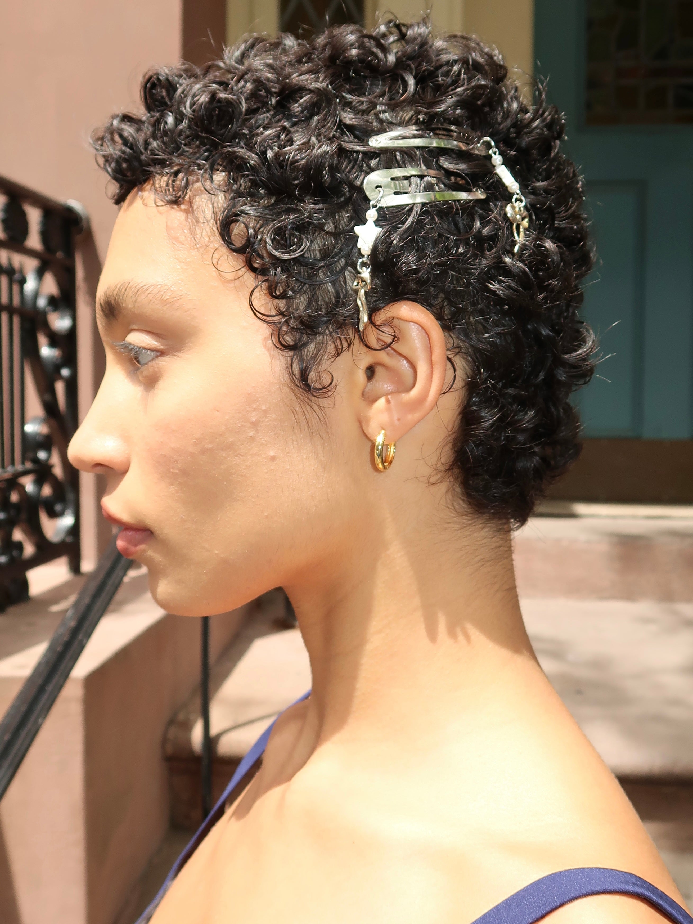 Charm Hair Clips Set in Silver