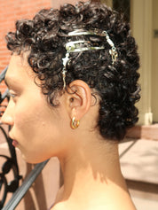 Charm Hair Clips Set in Silver