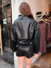 Viviette Bomber Jacket in Black