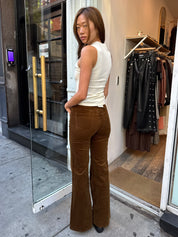 Kimberly Flare With Horsebit in Corduroy Manuka