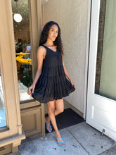 Load image into Gallery viewer, Brielle Tiered Mini Dress in Black
