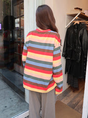 Sunset Stripes in Emily Tee in Multicolor