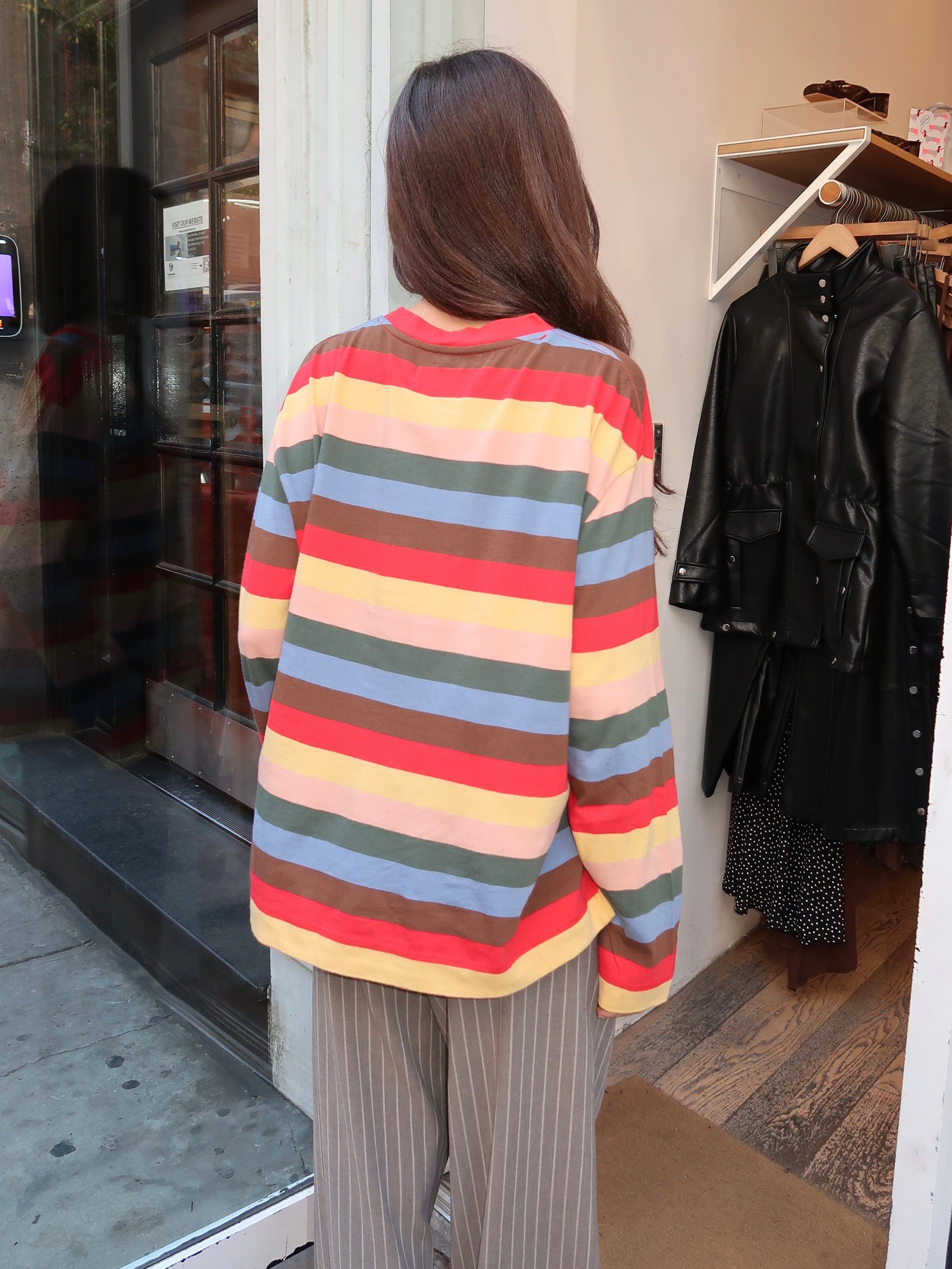 Sunset Stripes in Emily Tee in Multicolor