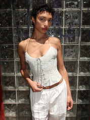 Marini Floral Corset in Soft Sage