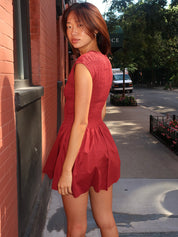 Thalita Mini Dress in Porto Red
