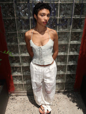 Waverly Balloon Pants in Lace Cream