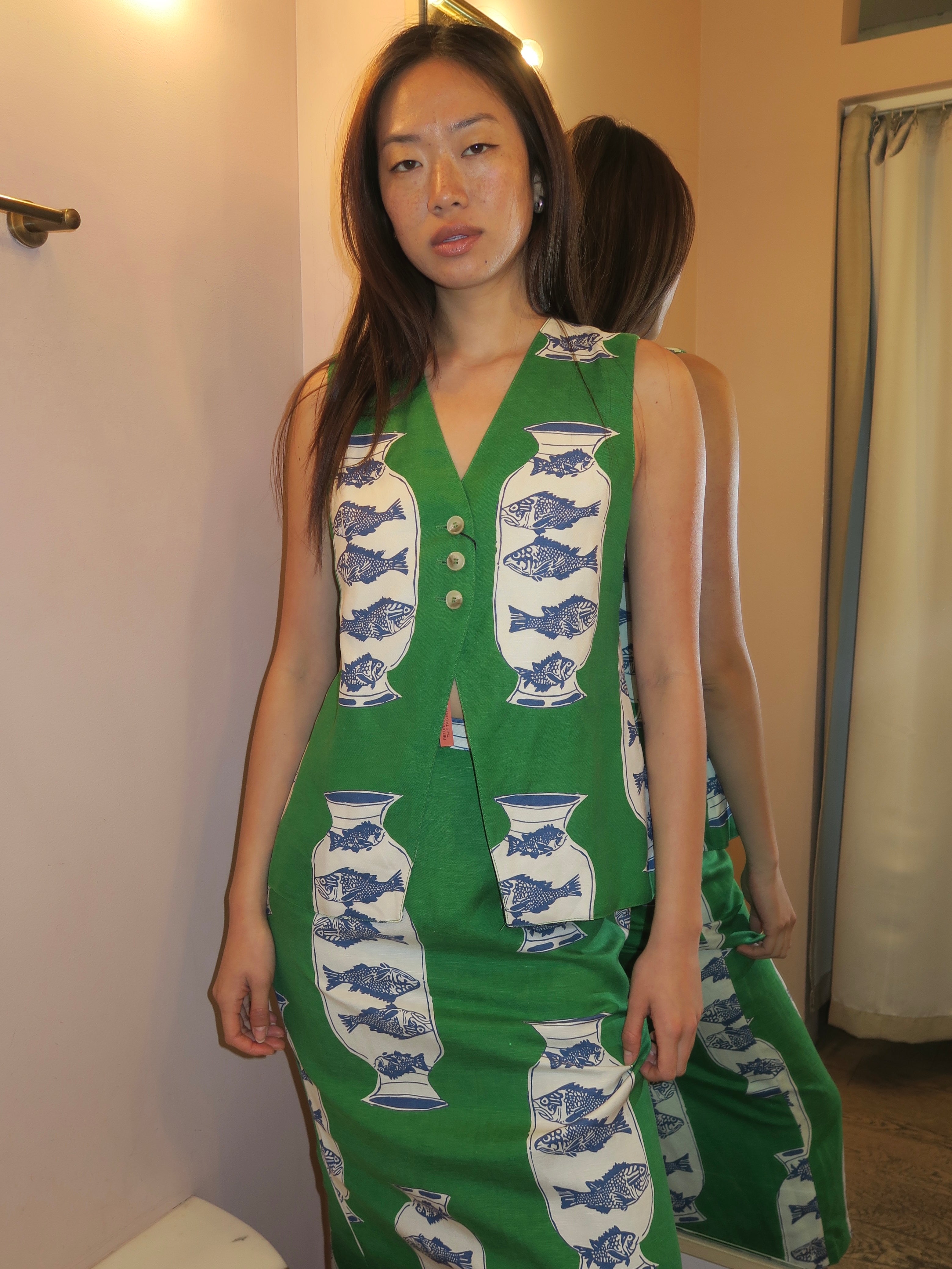 Lachlyn Vest in Herring Green