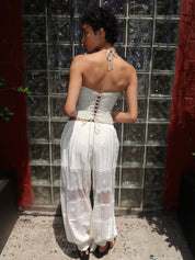 Waverly Balloon Pants in Lace Cream