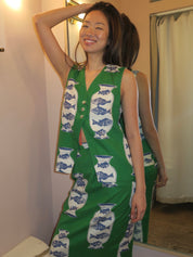 Lachlyn Vest in Herring Green