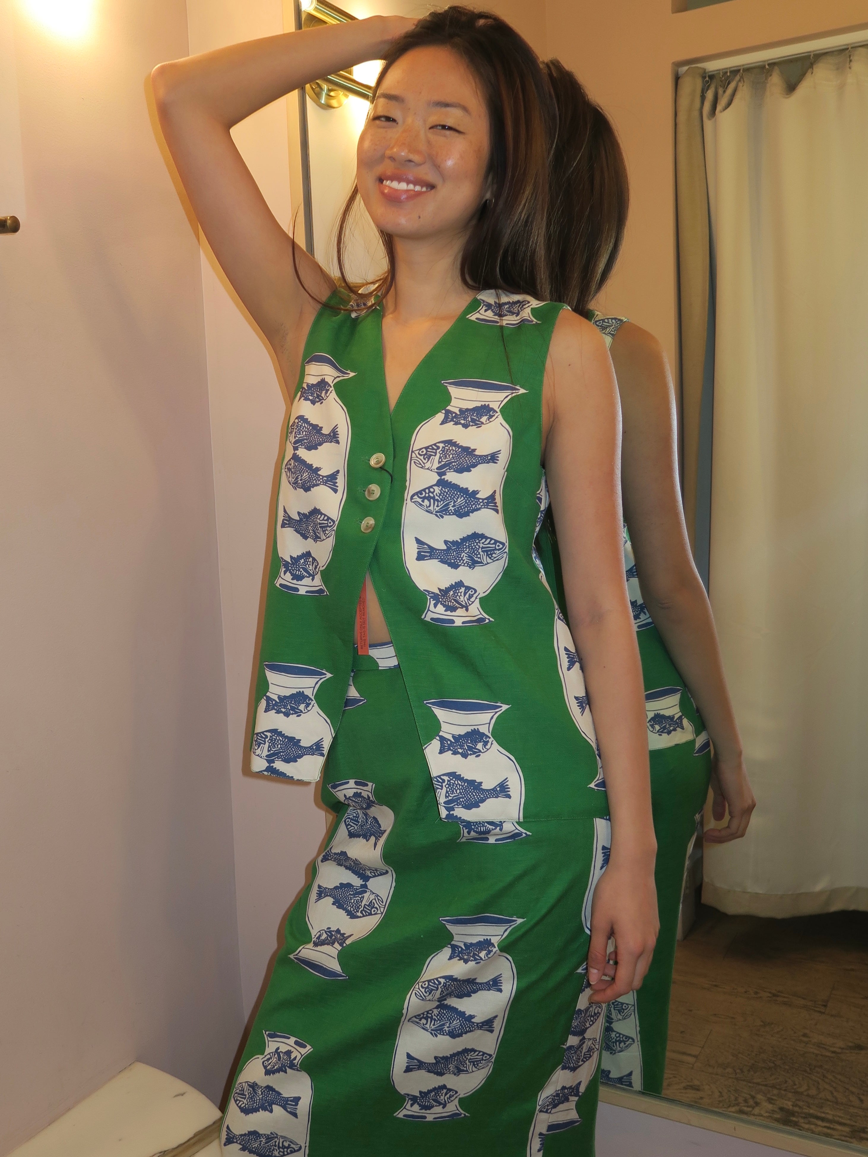 Lachlyn Vest in Herring Green