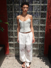 Waverly Balloon Pants in Lace Cream