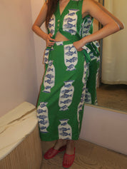 Isla Skirt in Herring Green