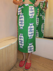 Isla Skirt in Herring Green