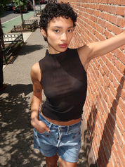 Karla Sheer Top in Black