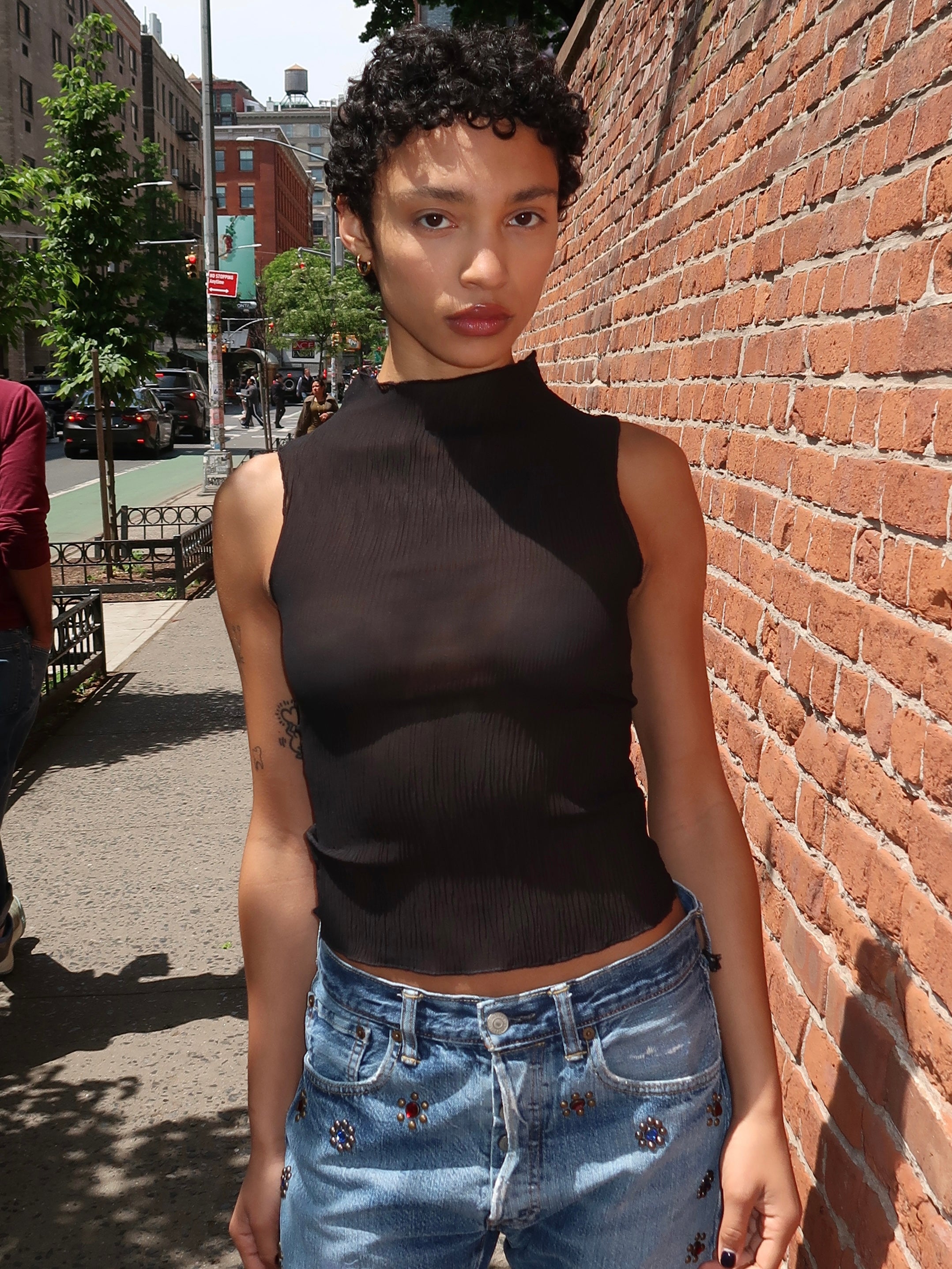 Karla Sheer Top in Black
