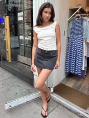99 Skirt Cara in Washed Black