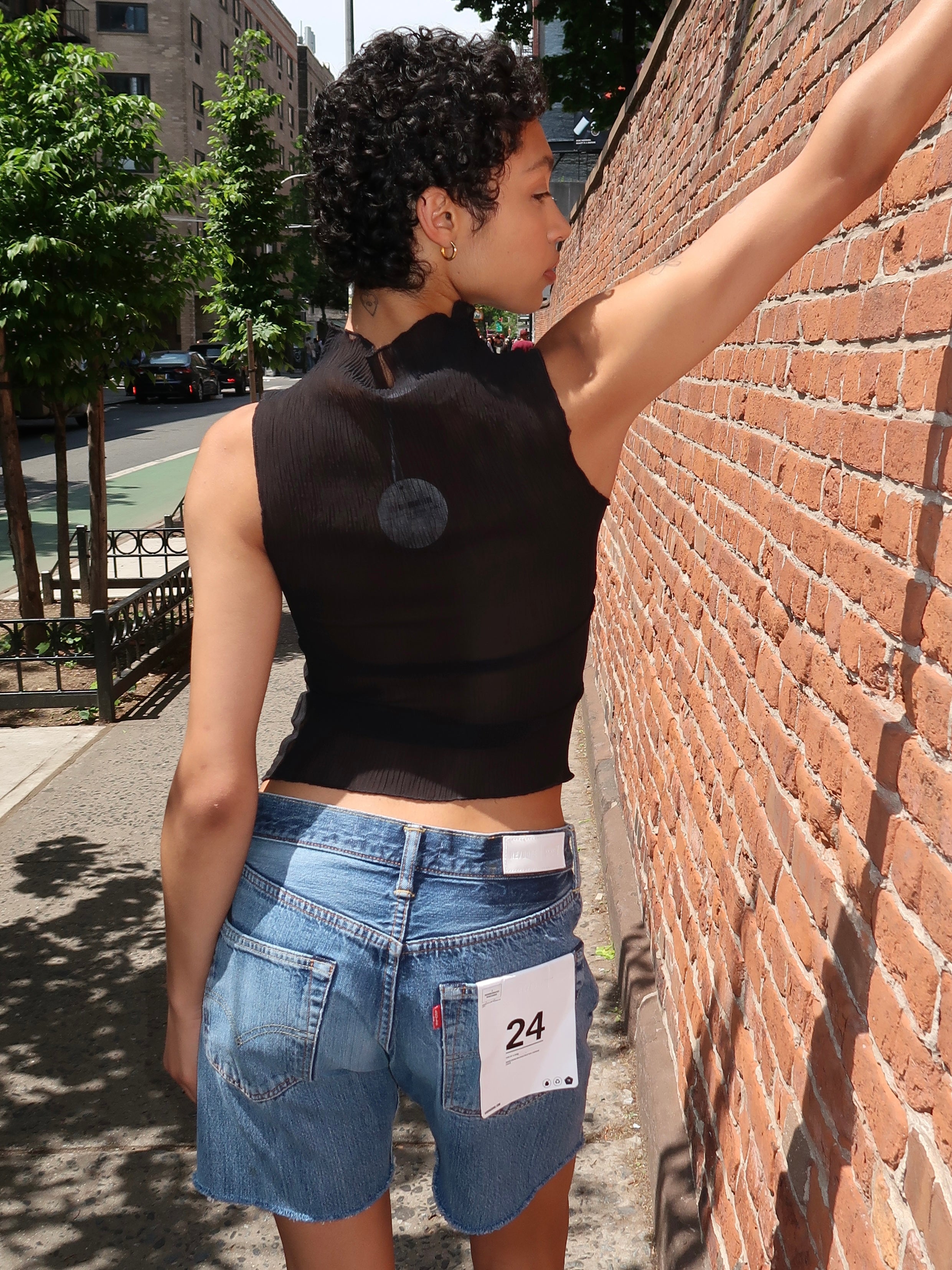 Karla Sheer Top in Black