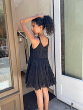 Load image into Gallery viewer, Brielle Tiered Mini Dress in Black
