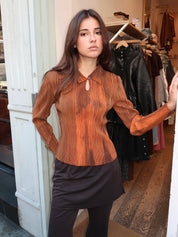 Orange Ombre Agostina Top in Orange
