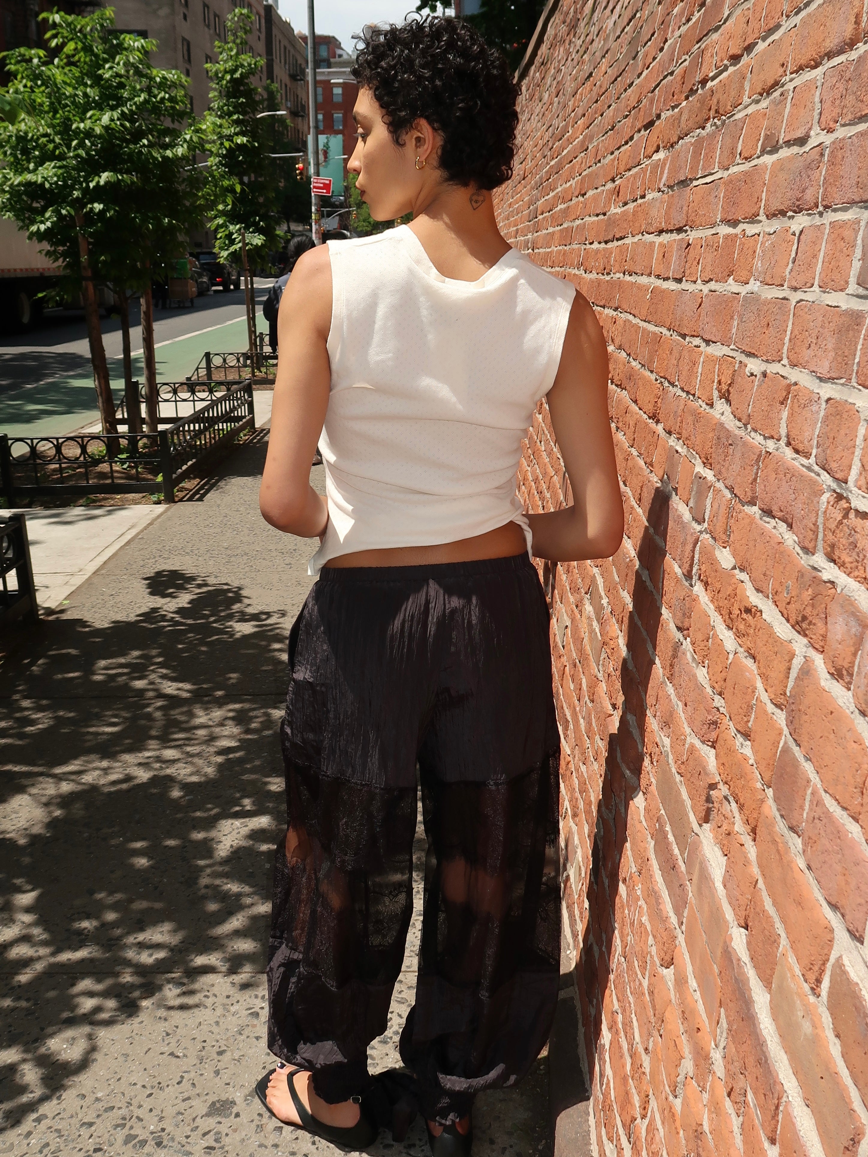 Waverly Balloon Pants in Lace Black