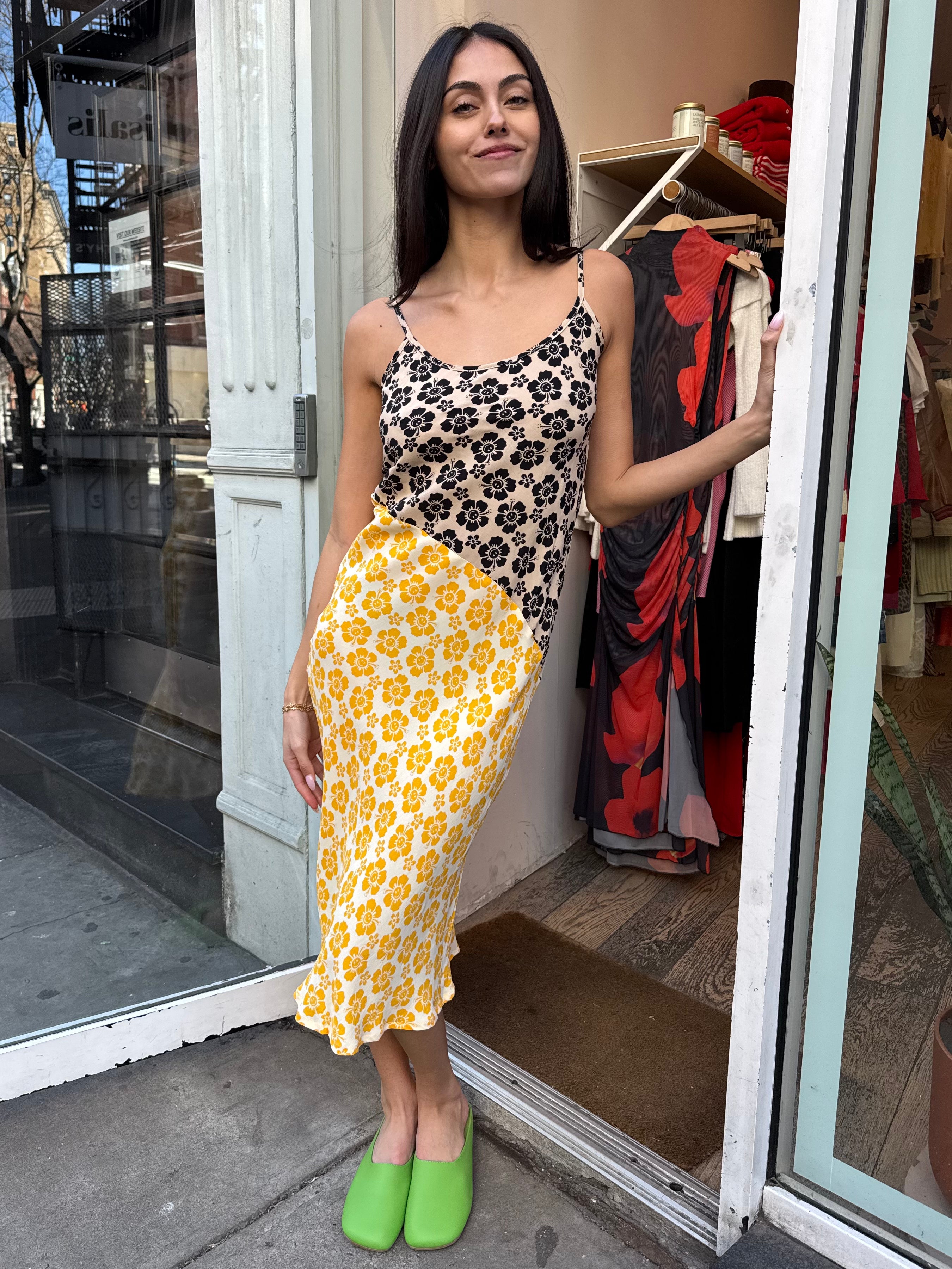 Slip Dress Happy Hibiscus in Sunbleach