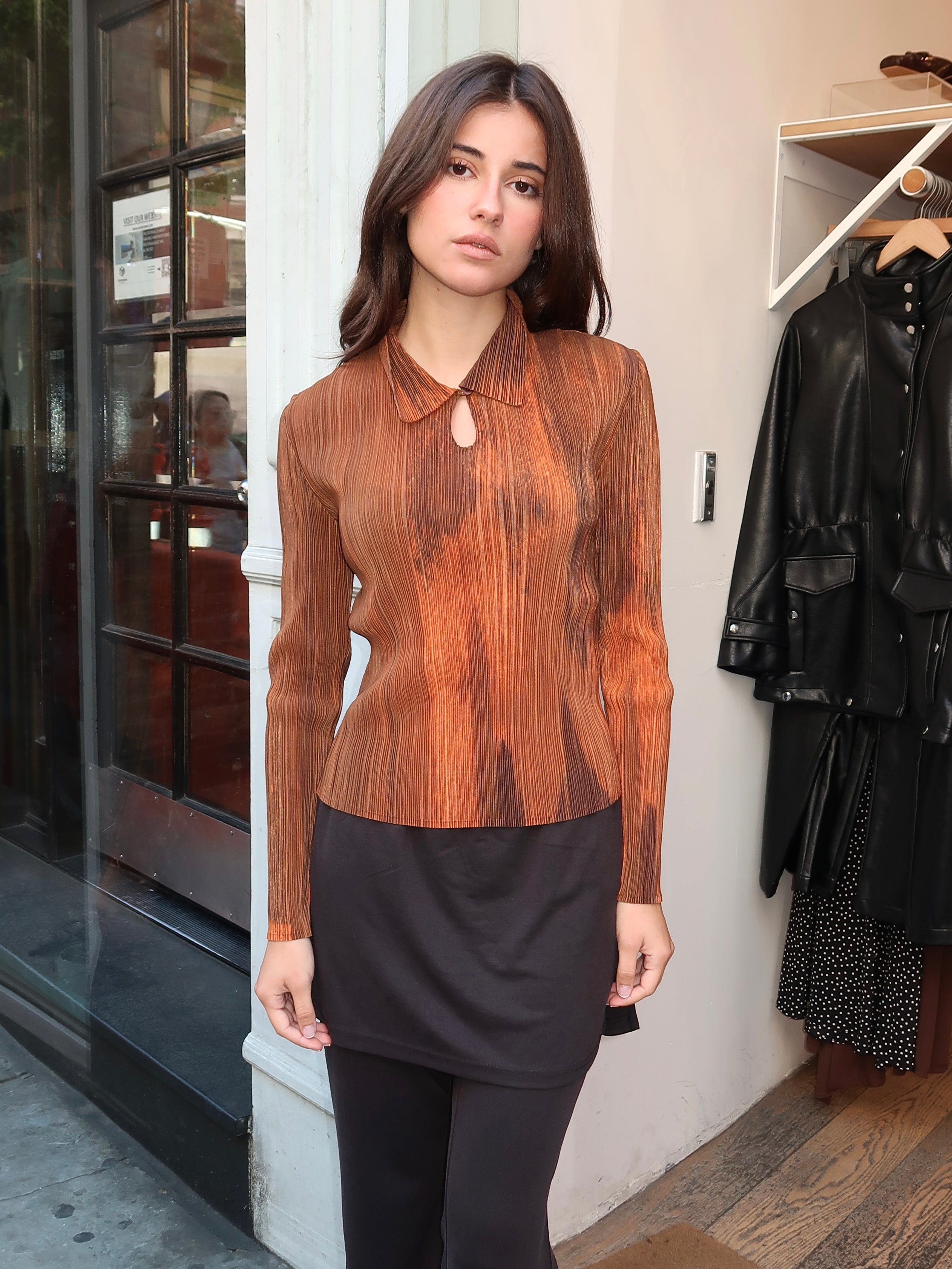Orange Ombre Agostina Top in Orange