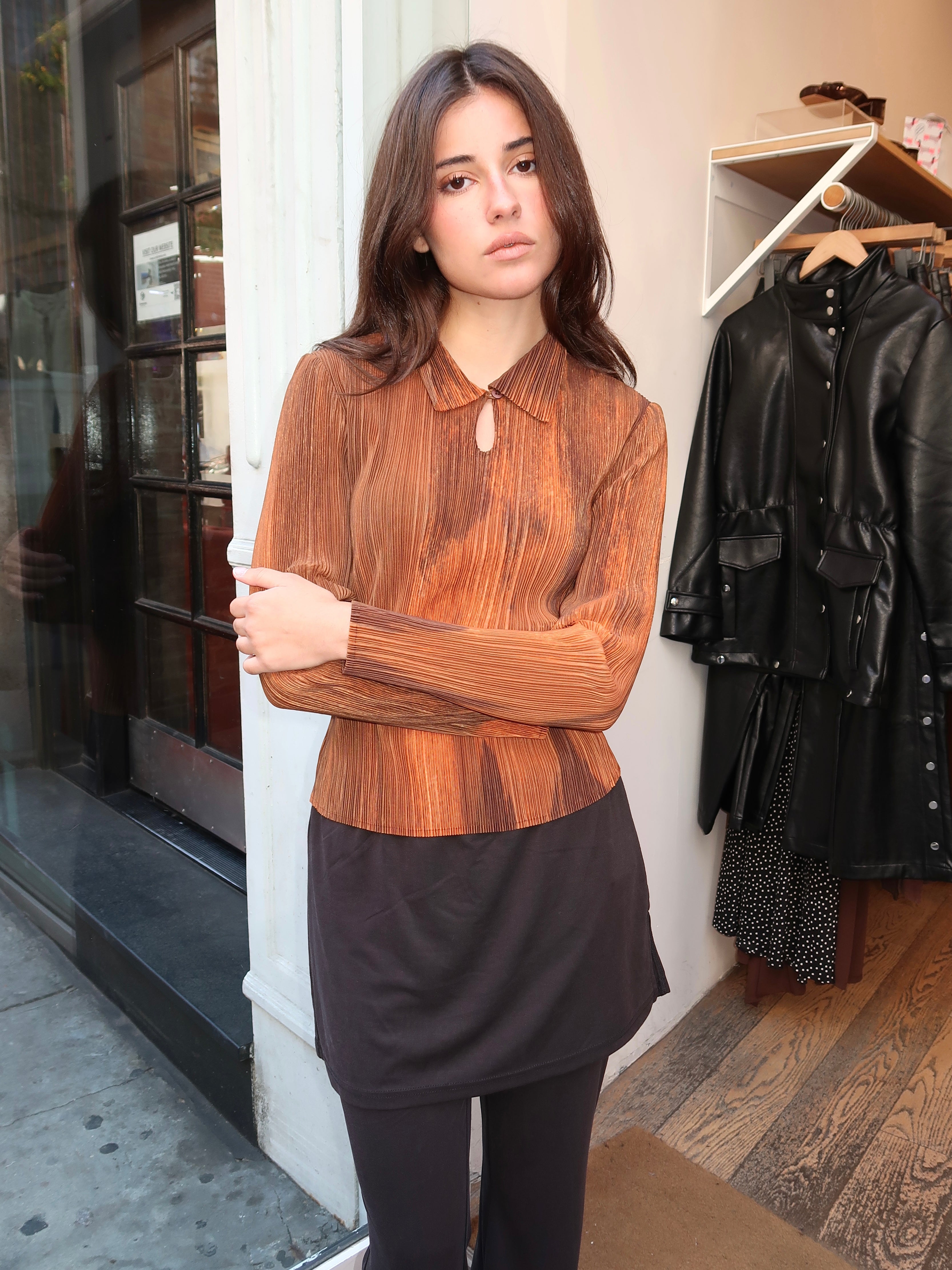Orange Ombre Agostina Top in Orange