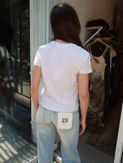 Classic Tee Mom in Vintage White