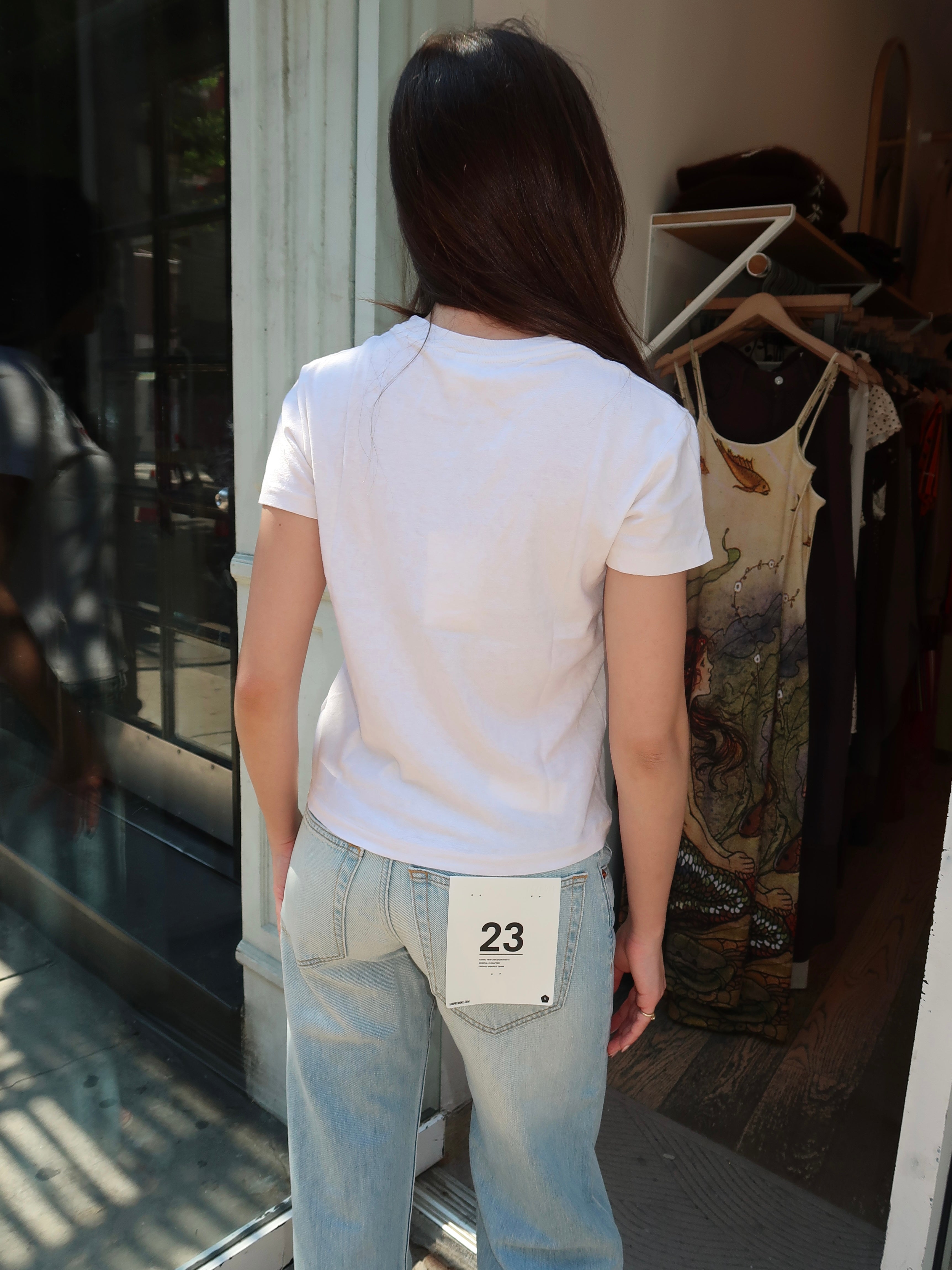 Classic Tee Mom in Vintage White