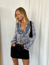 Load image into Gallery viewer, The Mimi Cardigan in Newsprint
