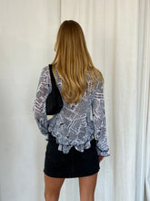Load image into Gallery viewer, The Mimi Cardigan in Newsprint
