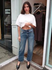 Lexi Mid Rise Bowed Straight in Artisan