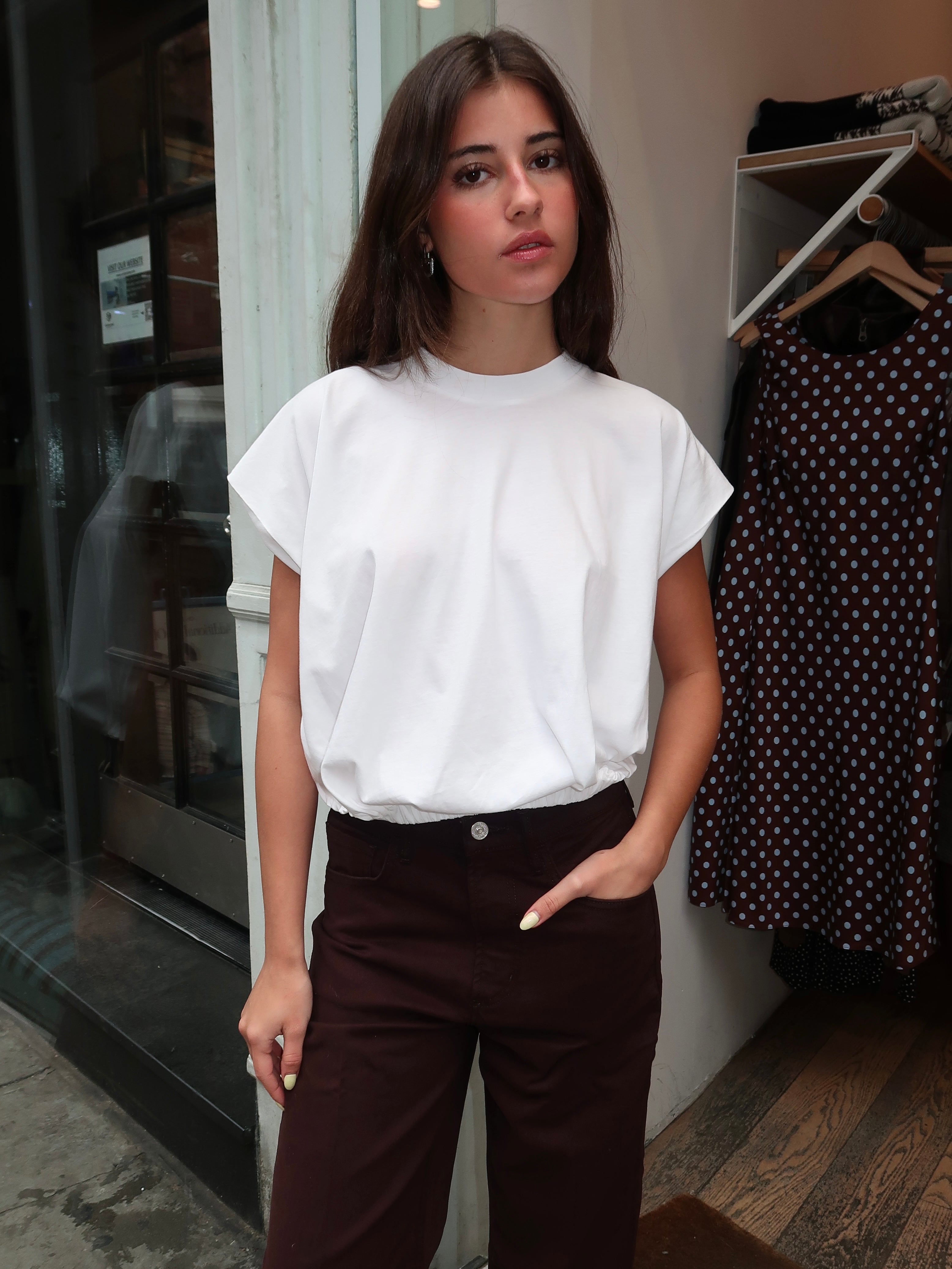 Millie Top in Le Blanc