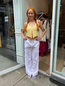 Knit Crop Vest in Yellow