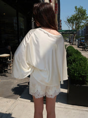 Alaya Poncho Top in Cream