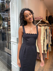 Zayla Column Dress in Black